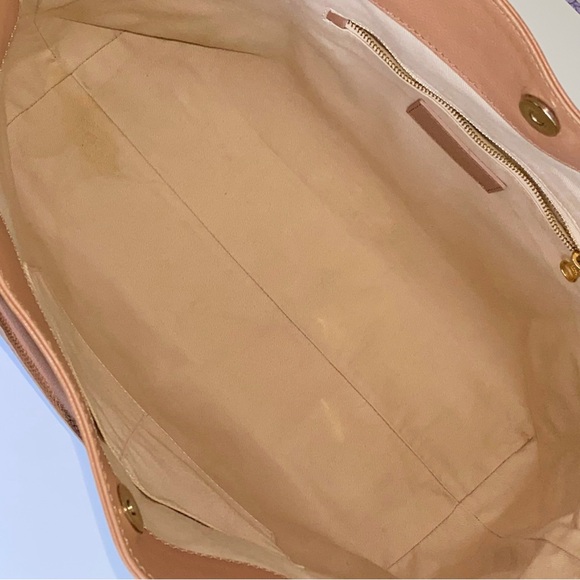 SEE BY CHLOE TAN BROWN LEATHER HARRIET TOP HANDLE SIDE ZIPPER HOBO TOTE PURSE - Picture 8 of 12